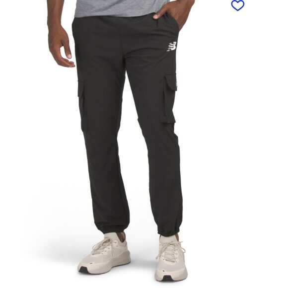 NEW NEW BALANCE Stretch Ripstop Joggers in black for man 725v2m1 - Picture 1 of 4